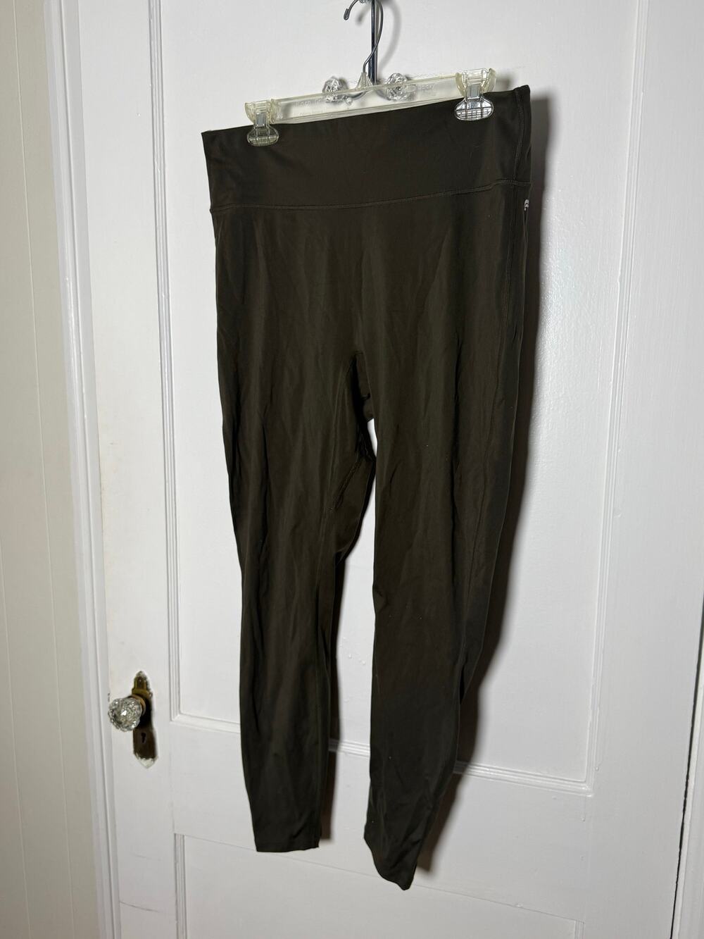 Fabletics Motion 365 Olive Green Athletic Leggings High Rise Women's Plus 1X